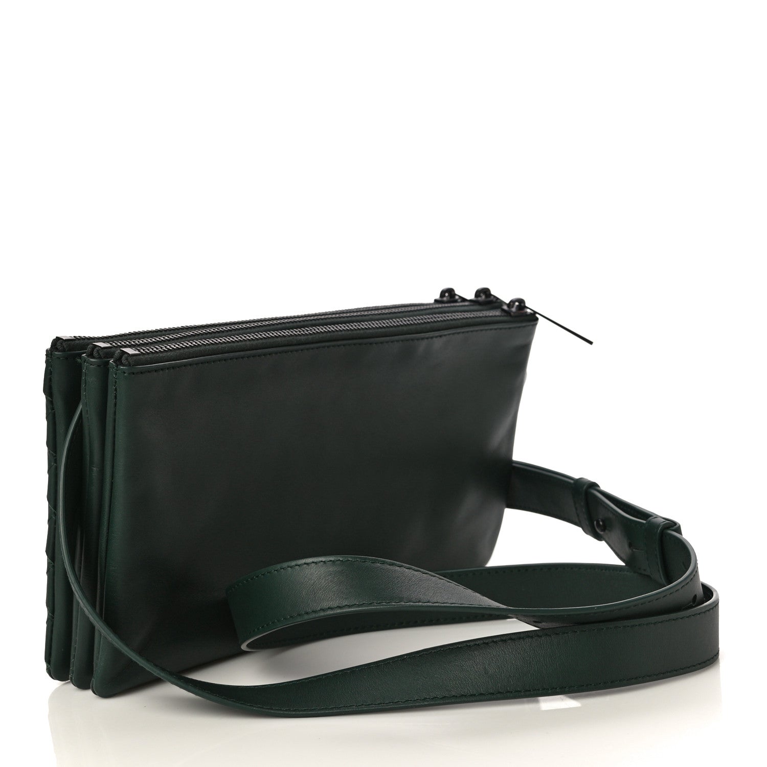Bottega Veneta Nappa Intrecciato Triple Zip Messenger Bag Bottle 3 of 13