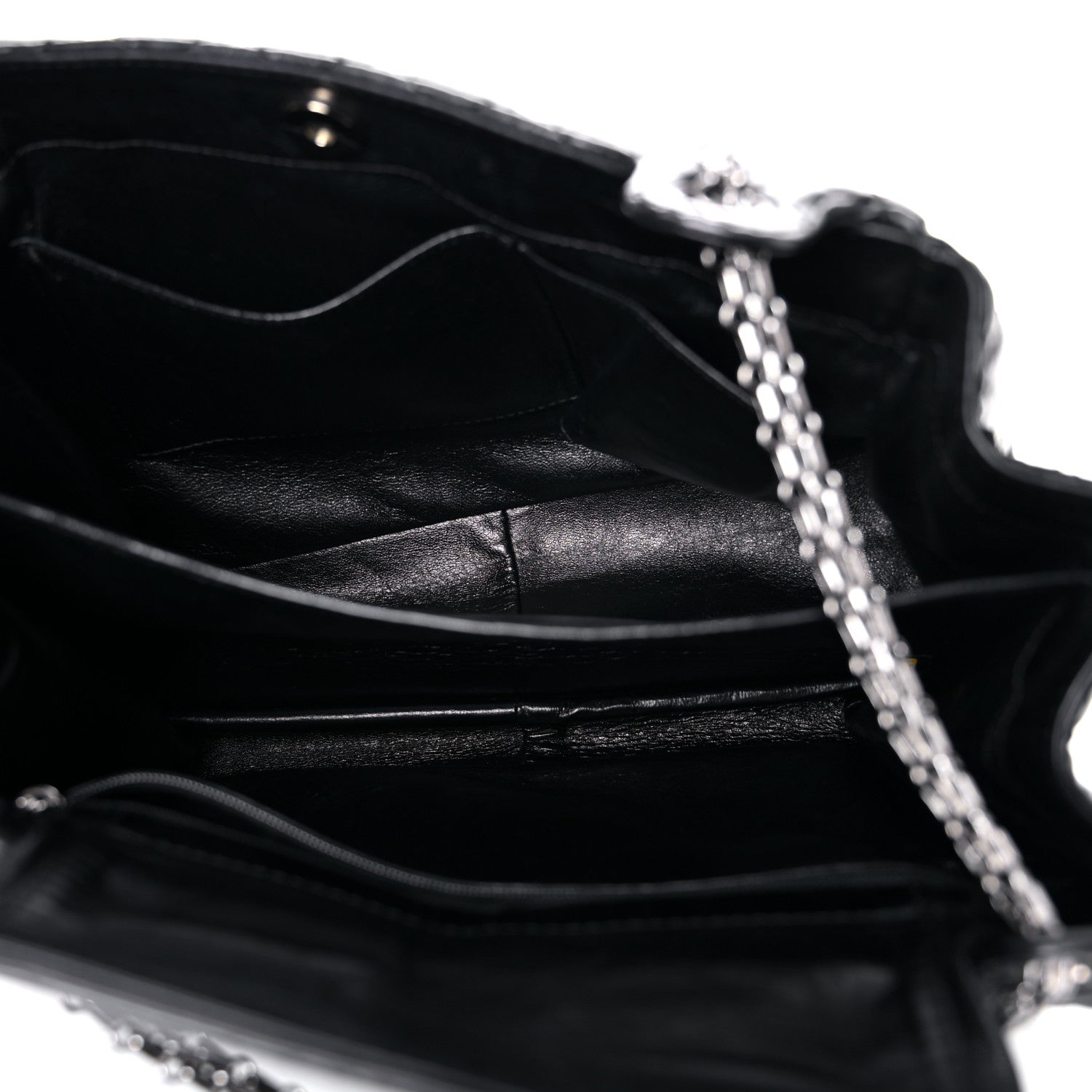 Chanel Metallic Aged Calfskin Quilted Reissue 2.55 Accordion Flap Black 11 of 20