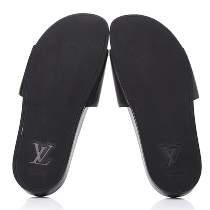 Louis Vuitton Calfskin Mens New Wave Mirabeau Flat Mules Black 7 of 10