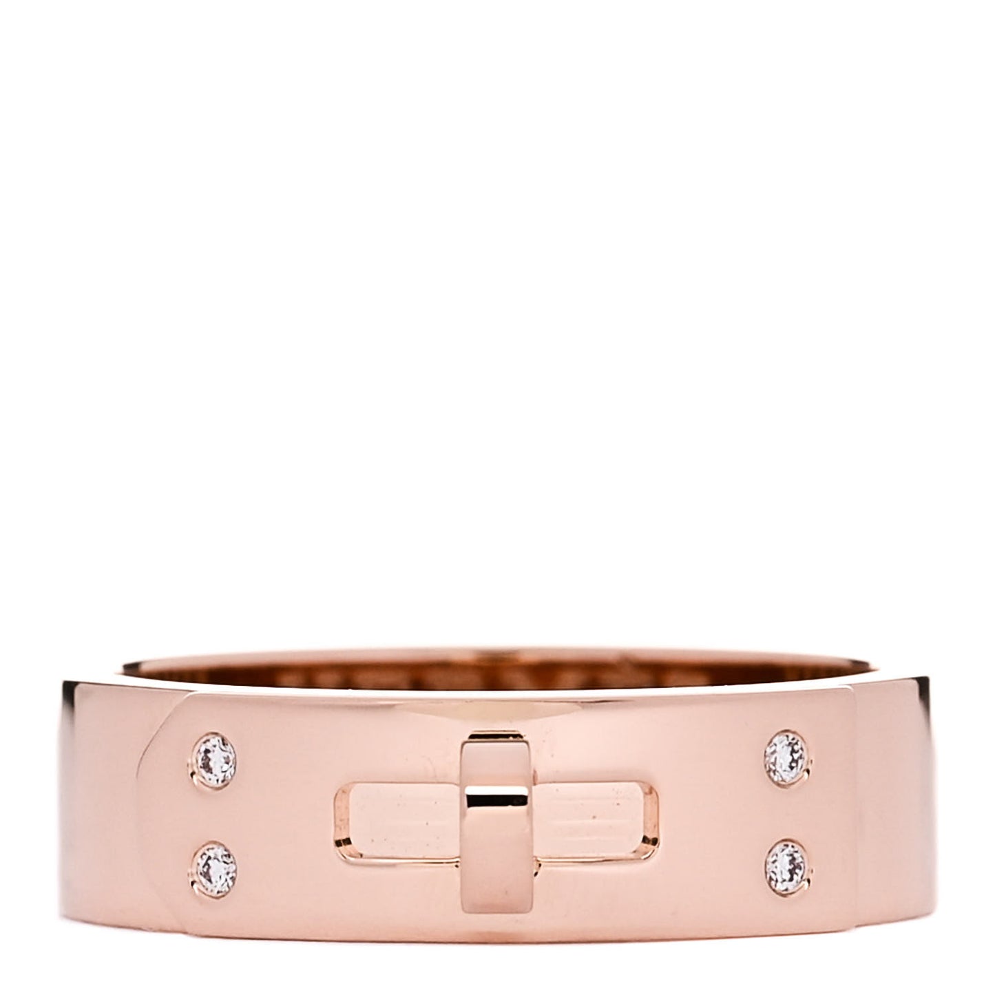 18K Rose Gold Diamond PM Kelly Ring 49 5
