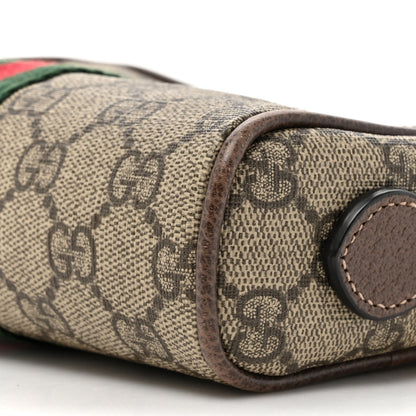 Gucci GG Supreme Monogram Web Mini Ophidia Shoulder Bag Brown 9 of 17