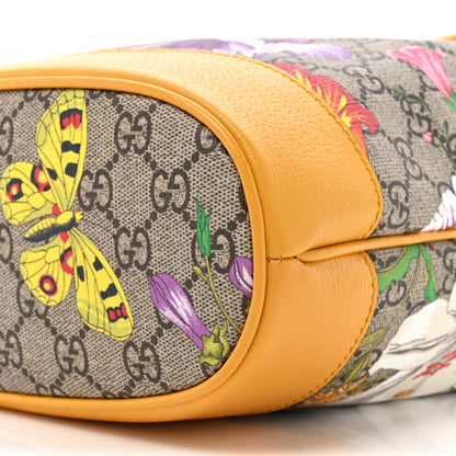 Gucci GG Supreme Monogram Flora Small Ophidia Bucket Bag Beige Multicolor Crop 9 of 10