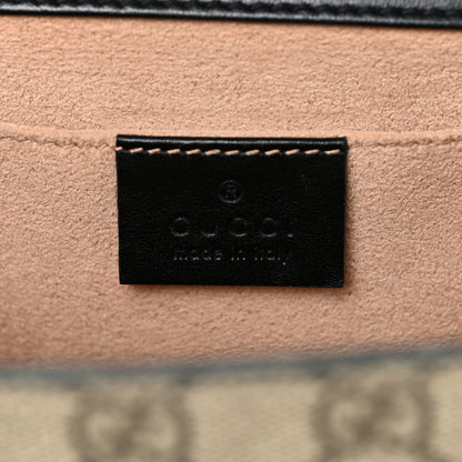 Gucci Calfskin GG Supreme Monogram Small Padlock Shoulder Bag Black Gold 6 of 9