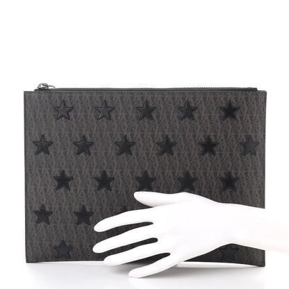 Saint Laurent Nappa Toile Classic Monogram Star Rider iPad Pouch Nero Black Lino 2 of 8