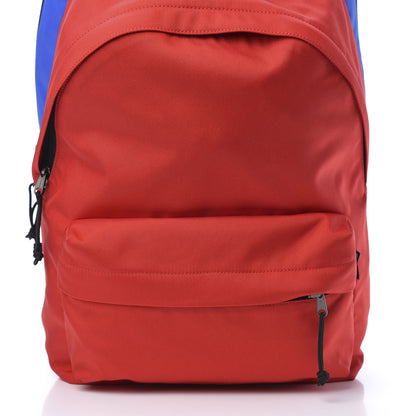 Balenciaga Nylon Logo Embroidered Double Pack Backpack Red Blue 8 of 11
