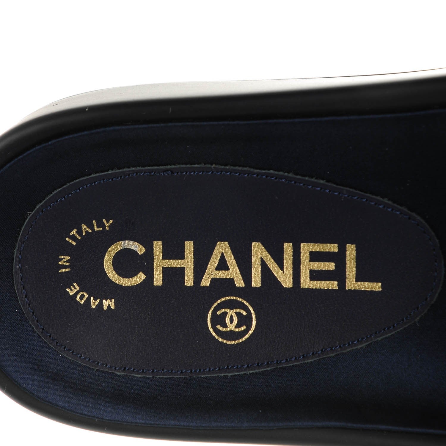 Chanel Nylon Chain Flat Sandals 36 Marine 7 of 8