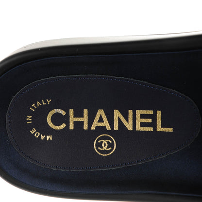 Chanel Nylon Chain Flat Sandals 36 Marine 7 of 8
