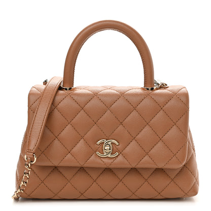 Chanel Caviar Quilted Mini Coco Handle Flap Brown 2 of 20