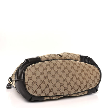 Gucci Monogram Large Sukey Top Handle Bag Beige Dark Brown 4 of 10