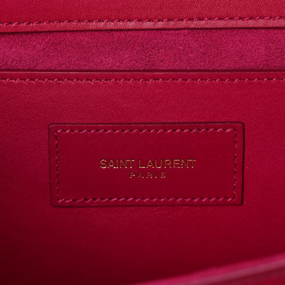 Saint Laurent Calfskin Classic Monogram Cassandre Clutch Fuchsia 7 of 12