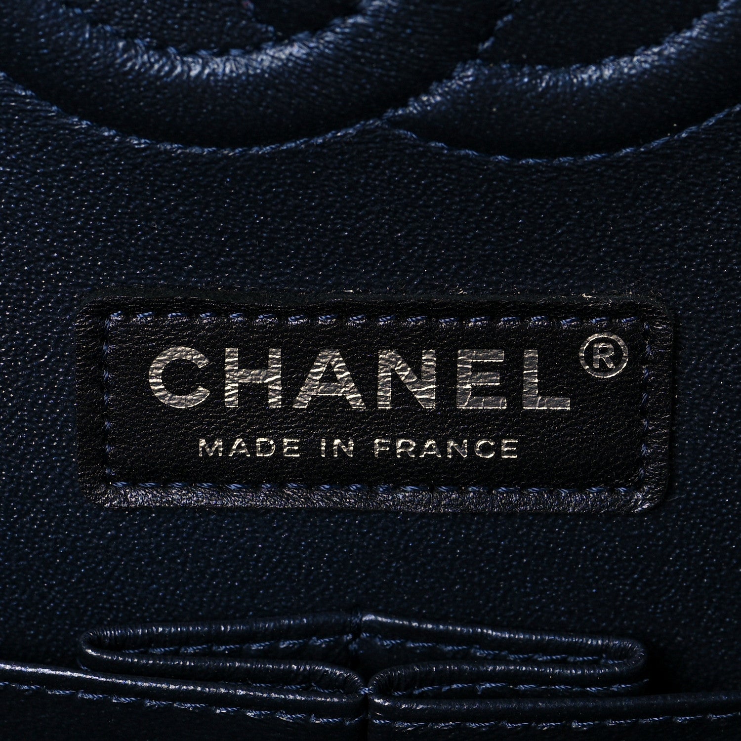 Chanel Iridescent Calfskin Quilted Medium Double Flap Navy 5 of 8
