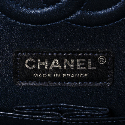 Chanel Iridescent Calfskin Quilted Medium Double Flap Navy 5 of 8