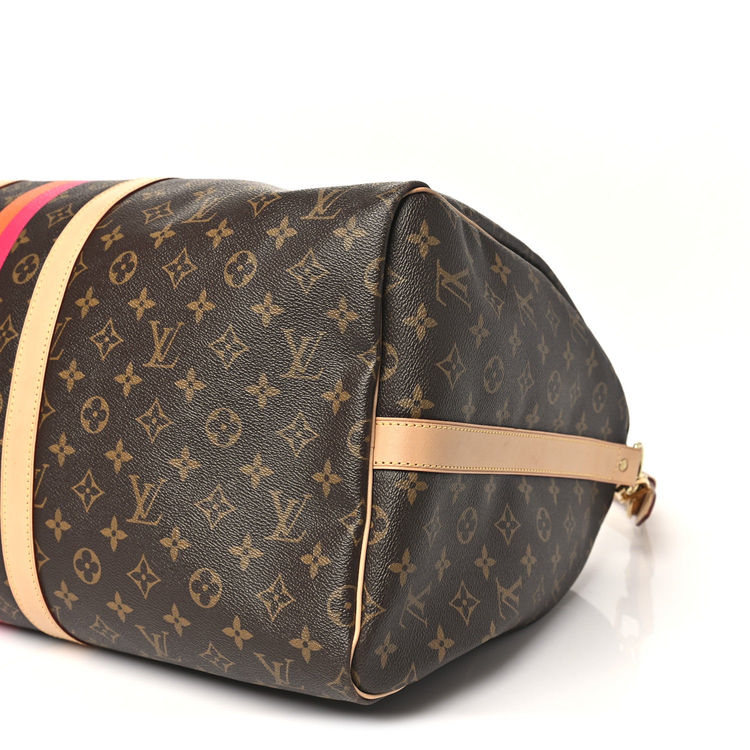 Louis Vuitton Monogram My LV Heritage Keepall Bandouliere 55 Fuchsia Orange 8 of 10