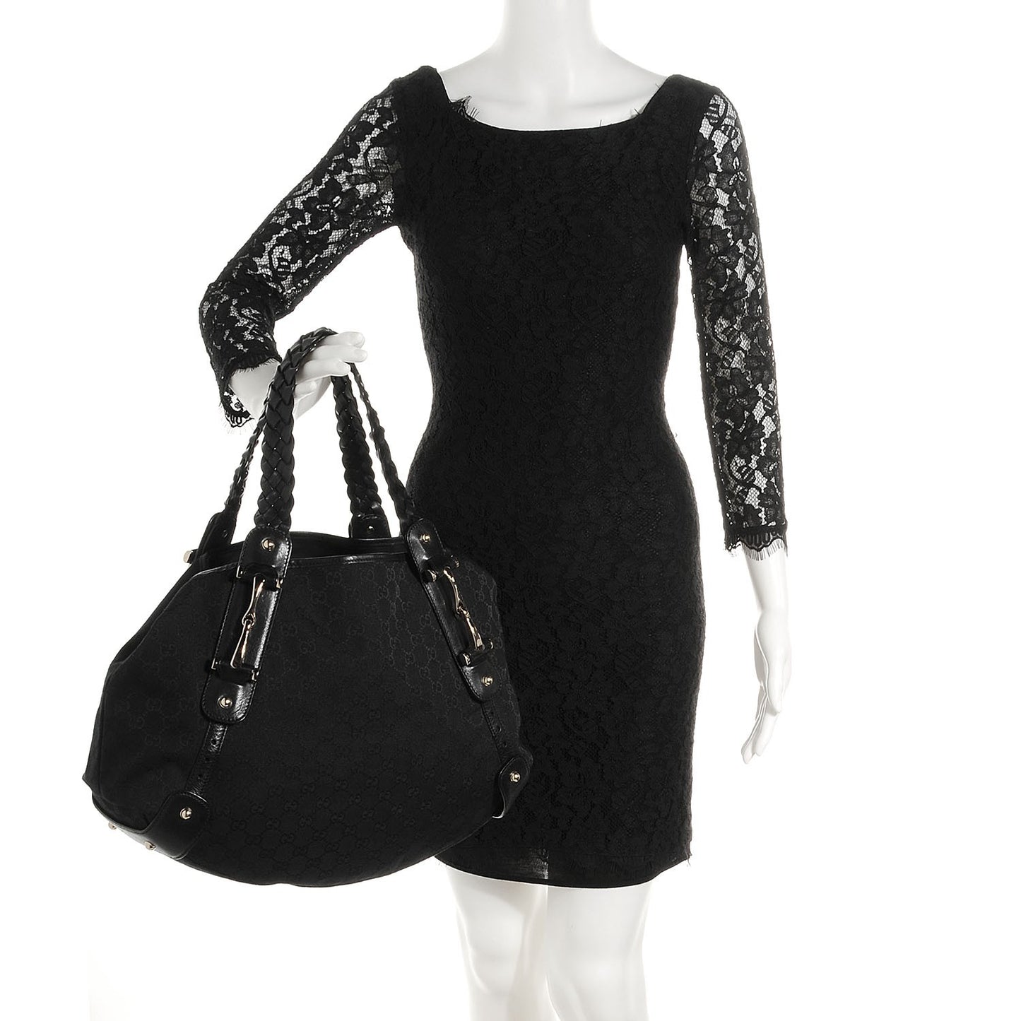 Monogram Medium Pelham Shoulder Bag Black