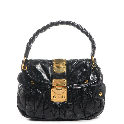 Miu Miu Lux Leather Small Matelasse Coffer Nero Black 1 of 16