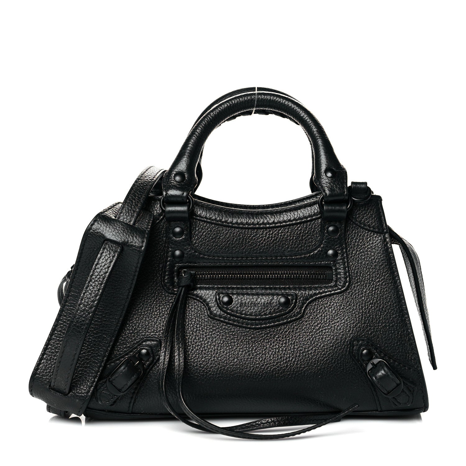 Balenciaga Grained Calfskin Neo Classic Black Hardware Mini City Black 1 of 10