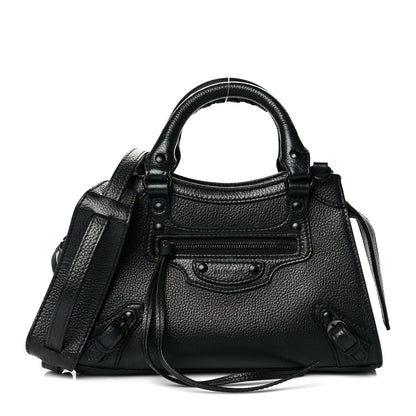 Balenciaga Grained Calfskin Neo Classic Black Hardware Mini City Black 1 of 10