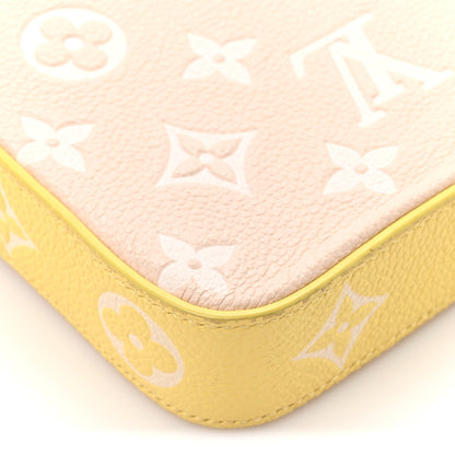 Louis Vuitton Empreinte Spring in the City Felicie Pochette Chain Wallet Pink Beige Yellow 15 of 15