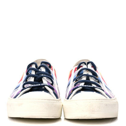 Christian Dior Canvas Rainbow Embroidered Womens Walk'N'Dior Low Top Sneakers 39.5 Multicolor 2 of 15