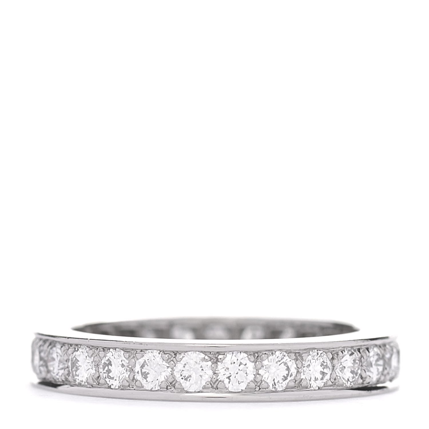 Van Cleef & Arpels Platinum Diamond 3.2mm Romance Wedding Band Ring 49 5 3 of 6