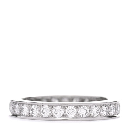 Van Cleef & Arpels Platinum Diamond 3.2mm Romance Wedding Band Ring 49 5 3 of 6