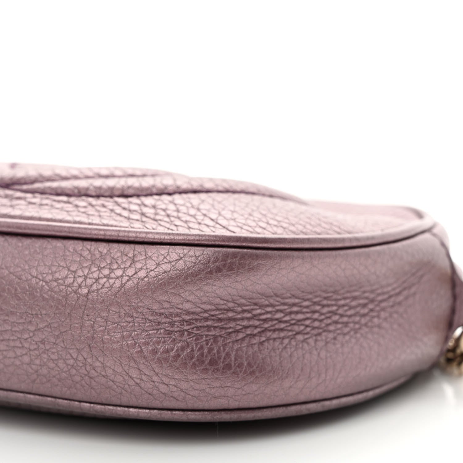 Gucci Metallic Pebbled Calfskin Mini Soho Chain Bag Purple 11 of 11