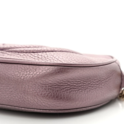 Gucci Metallic Pebbled Calfskin Mini Soho Chain Bag Purple 11 of 11