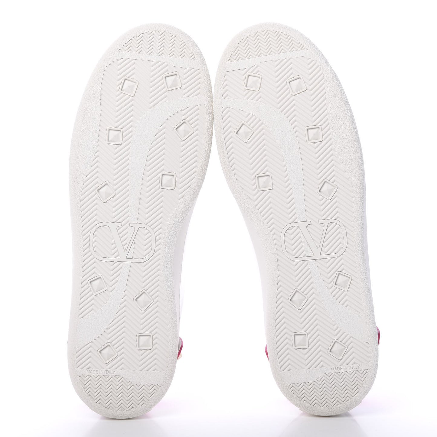 Calfskin Womens Backnet Sneakers 40 White Fuchsia