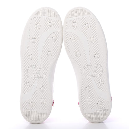 Valentino Garavani Calfskin Womens Backnet Sneakers 40 White Fuchsia 5 of 8