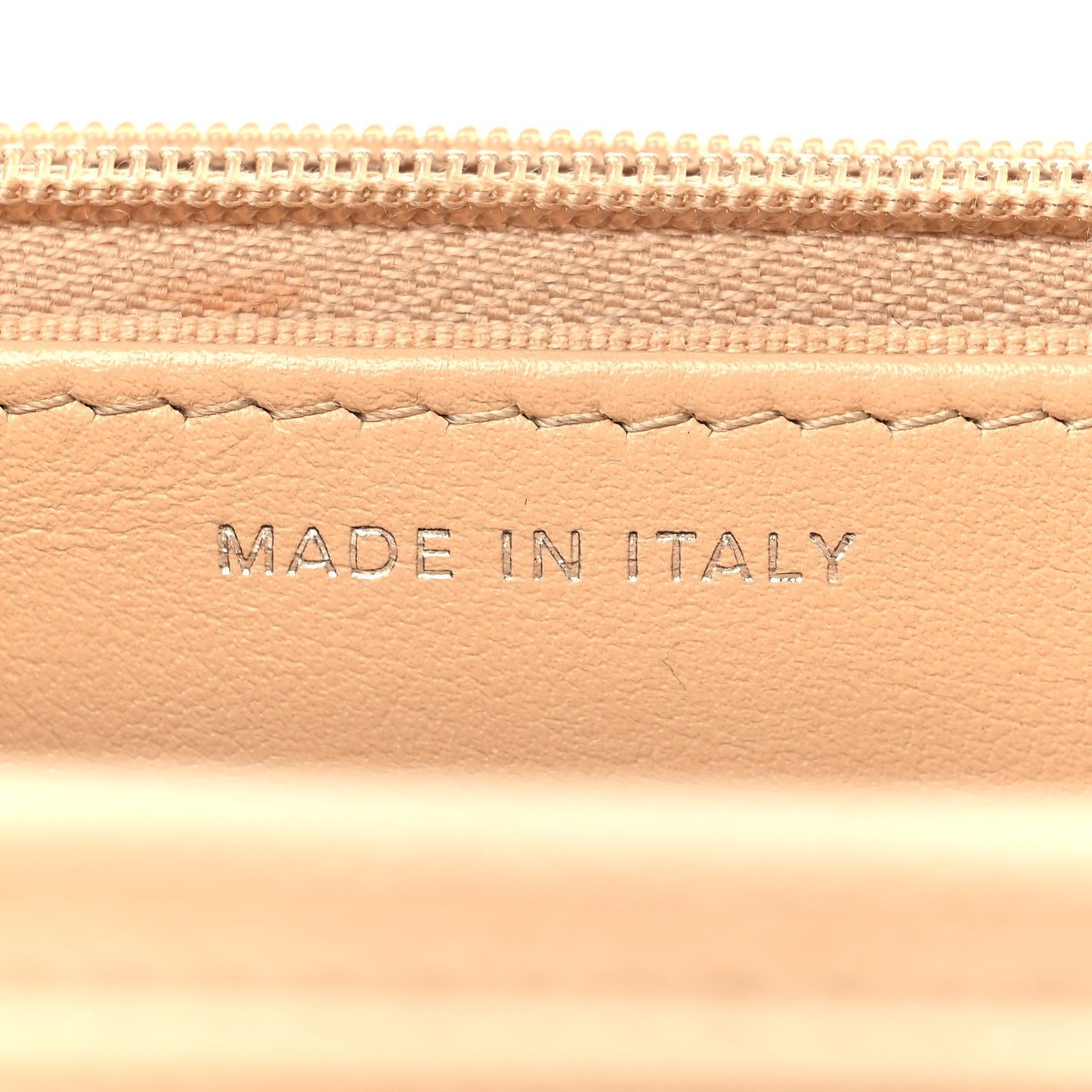 Caviar Quilted Wallet On Chain WOC Beige