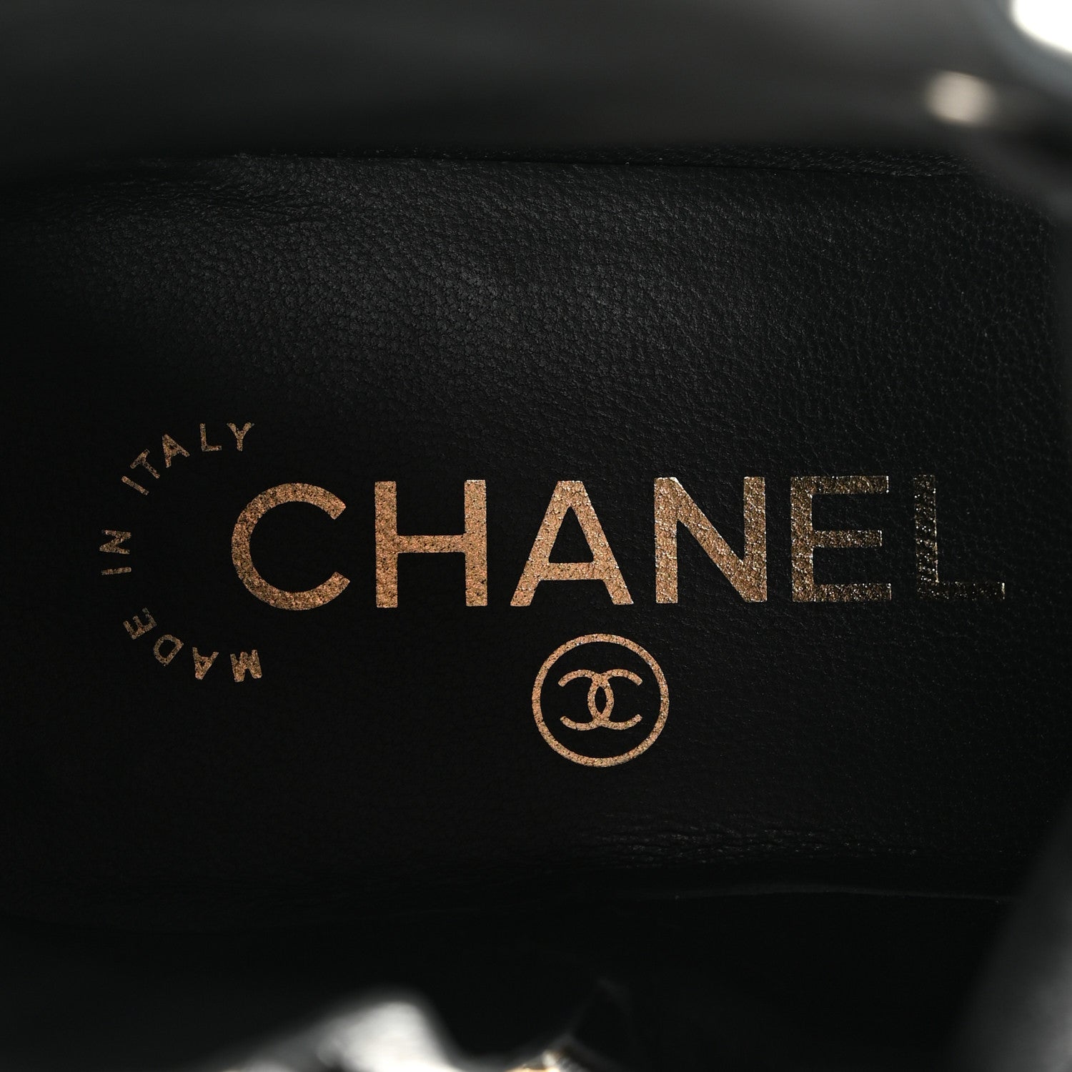 Chanel Shiny Crumpled Lambskin Lace Up Combat Boots 36 Black 7 of 11