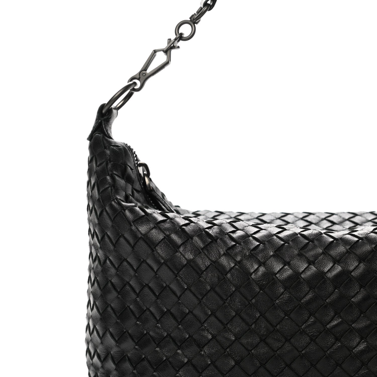 Bottega Veneta Nappa Intrecciato Small Shoulder Bag Black 8 of 12