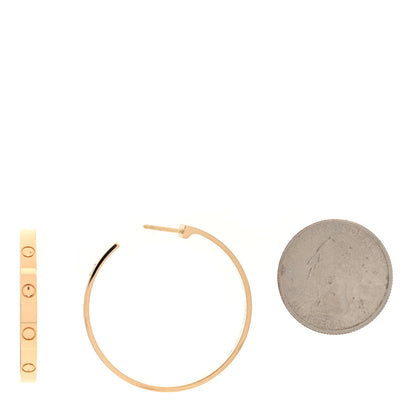 Cartier 18K Yellow Gold Large LOVE Hoop Earrings 2 of 5