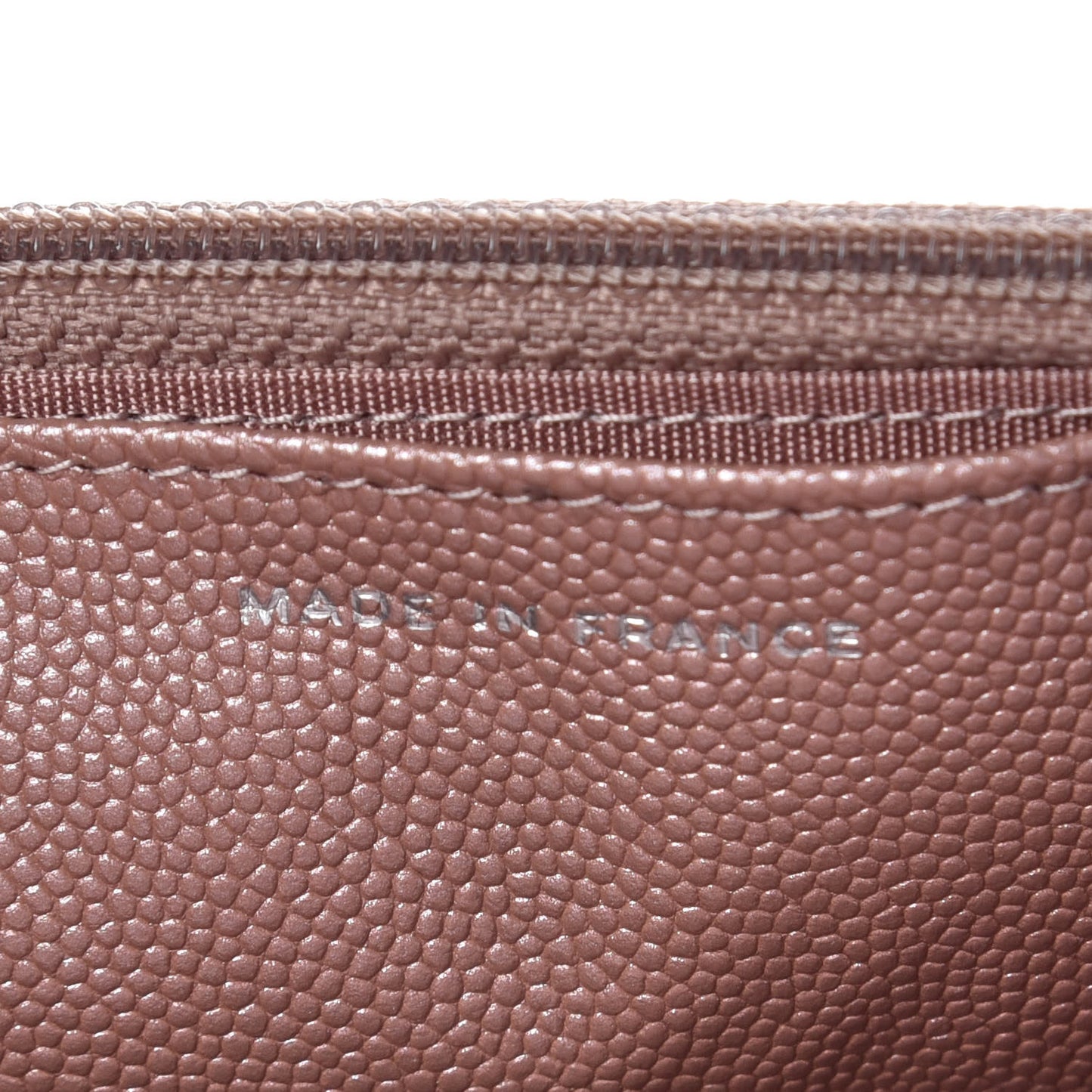 Metallic Caviar Chevron Quilted Vintage Mademoiselle Wallet On Chain WOC Pink