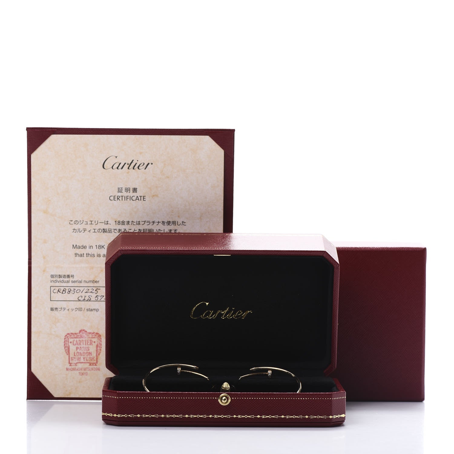 Cartier 18K Pink Gold Diamond Juste Un Clou Hoop Earrings 7 of 7