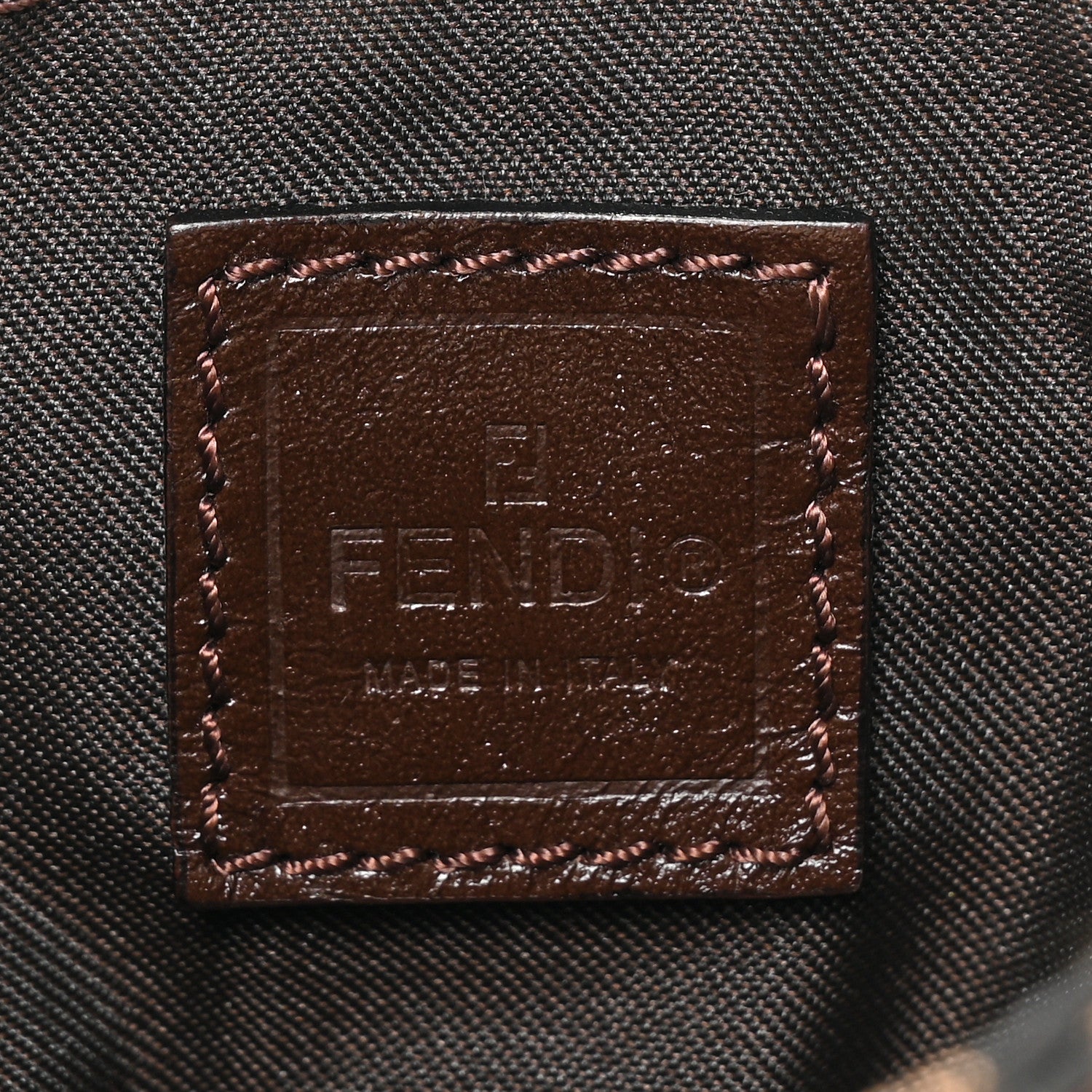 Fendi Zucca Mini Half Moon Baguette Tobacco 6 of 9