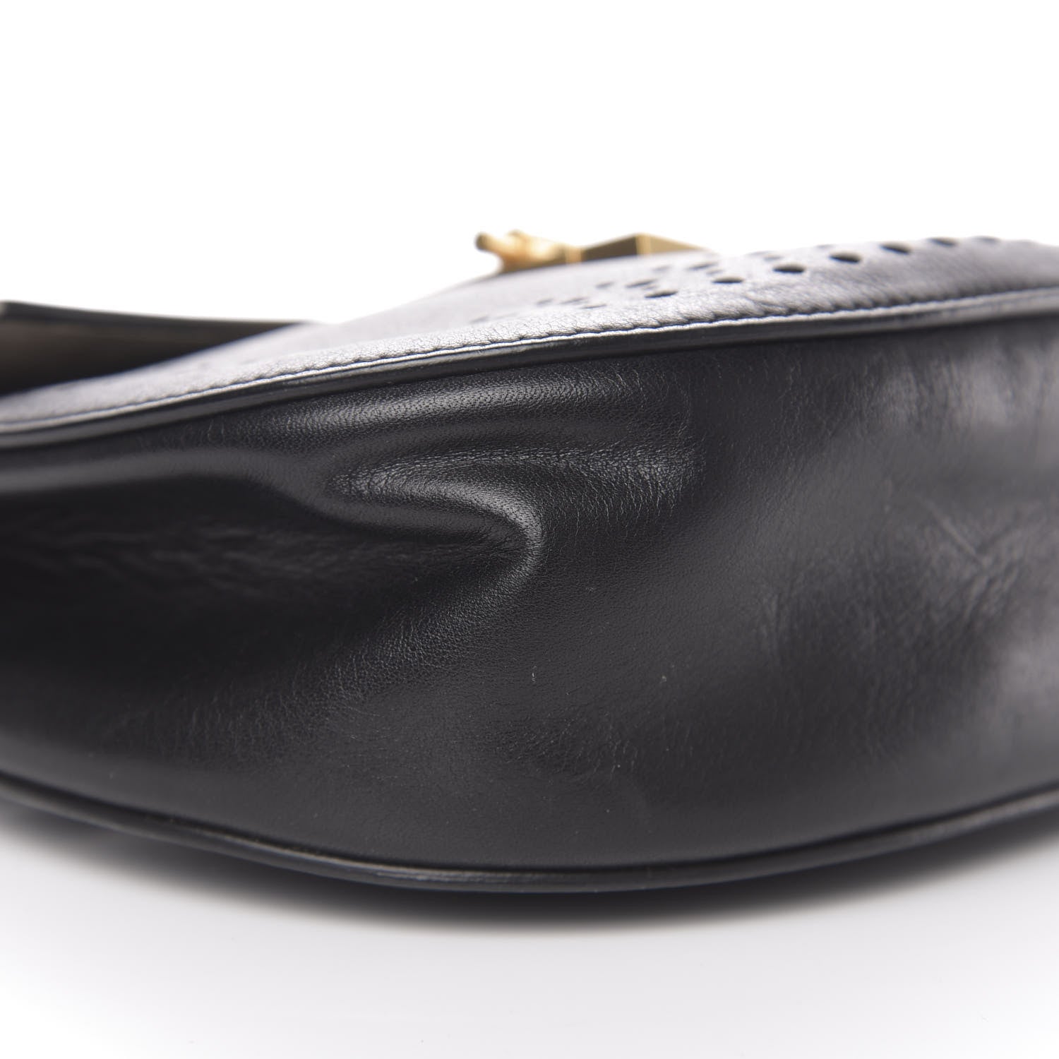 Chloe Calfskin Perforated Drew Shoulder Bag Black 17 of 20