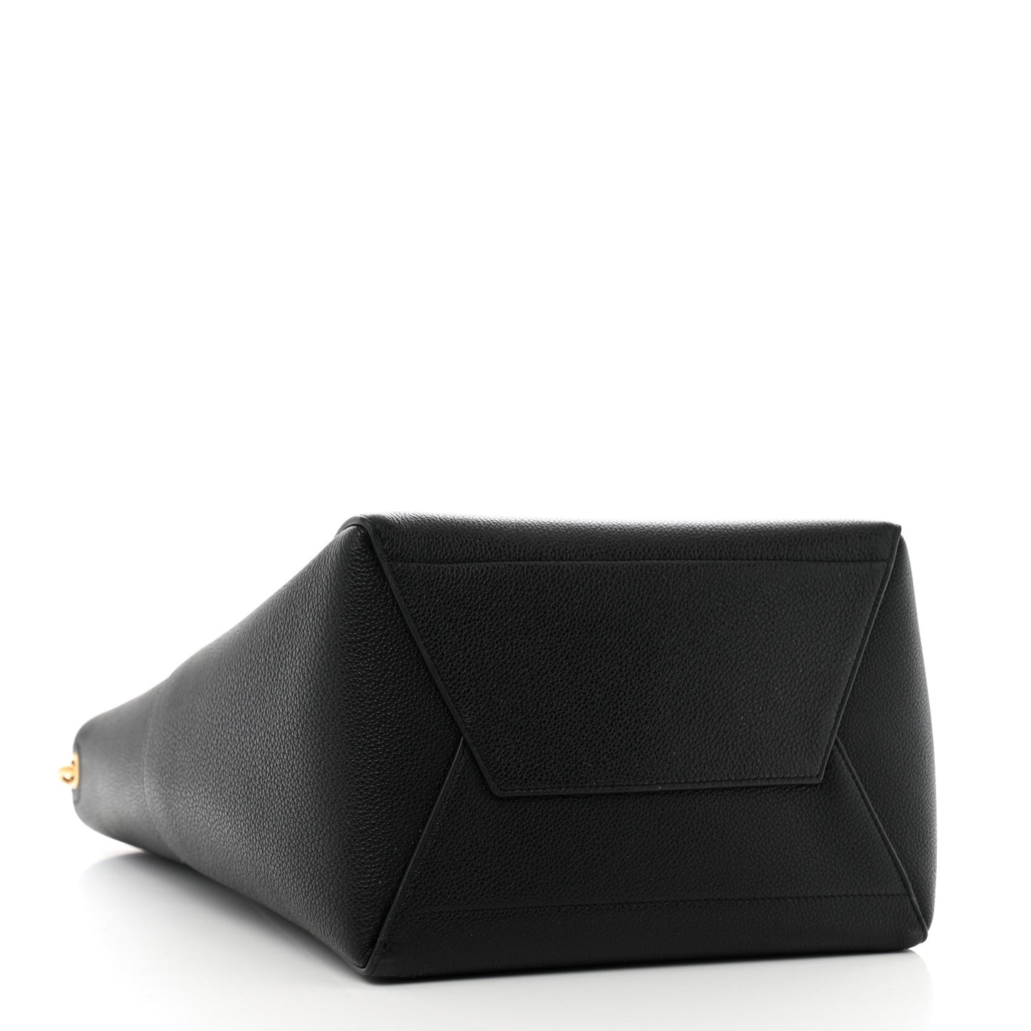 Soft Grained Calfskin Sangle Bucket Bag Black