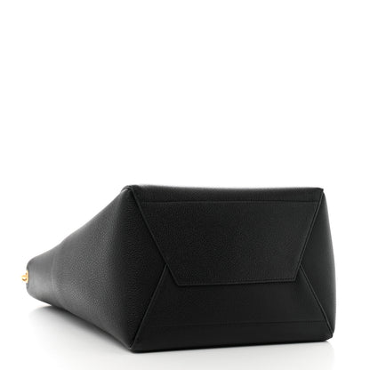 Celine Soft Grained Calfskin Sangle Bucket Bag Black 4 of 12