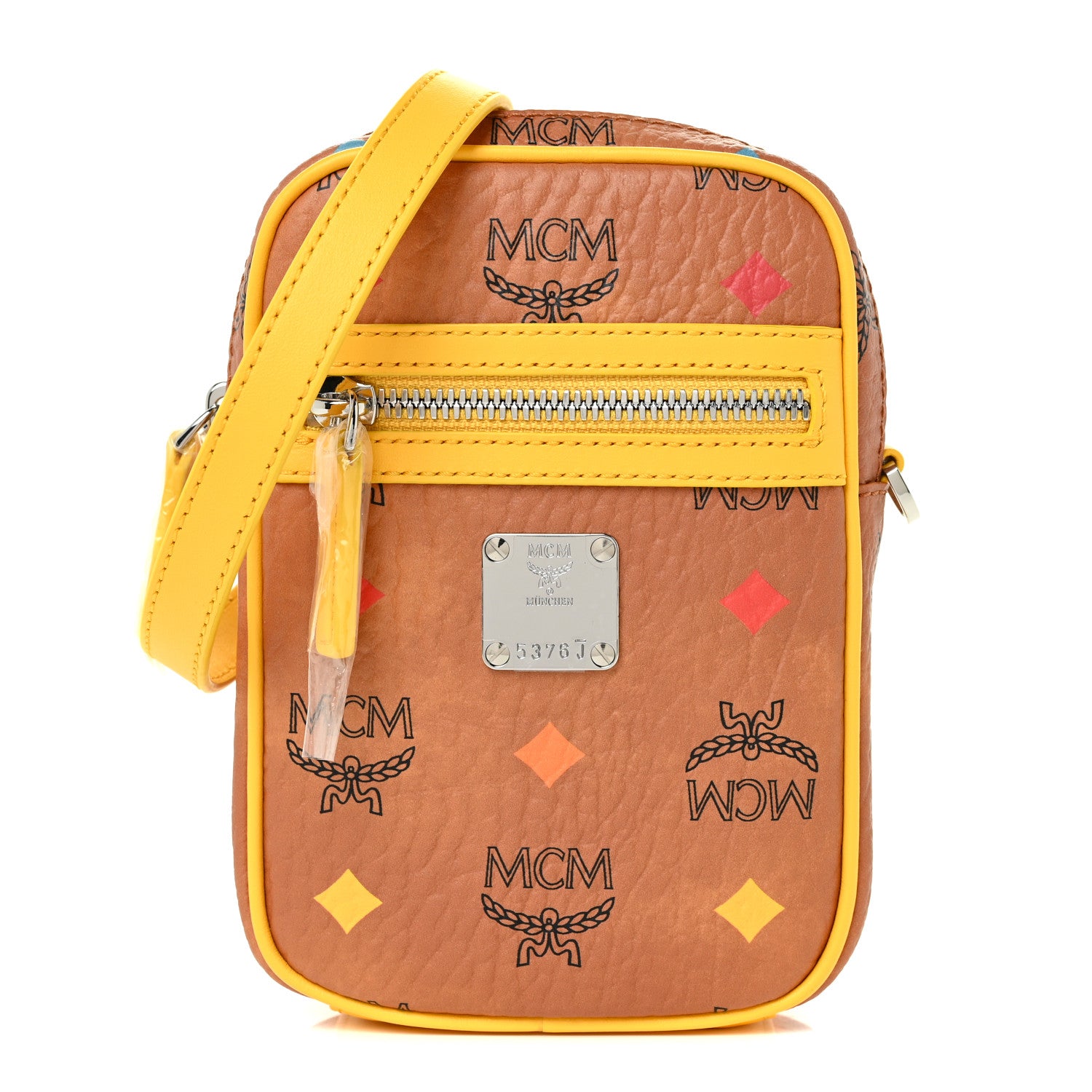 MCM Visetos X-Mini Crossbody Bag Cognac Freesia 1 of 10