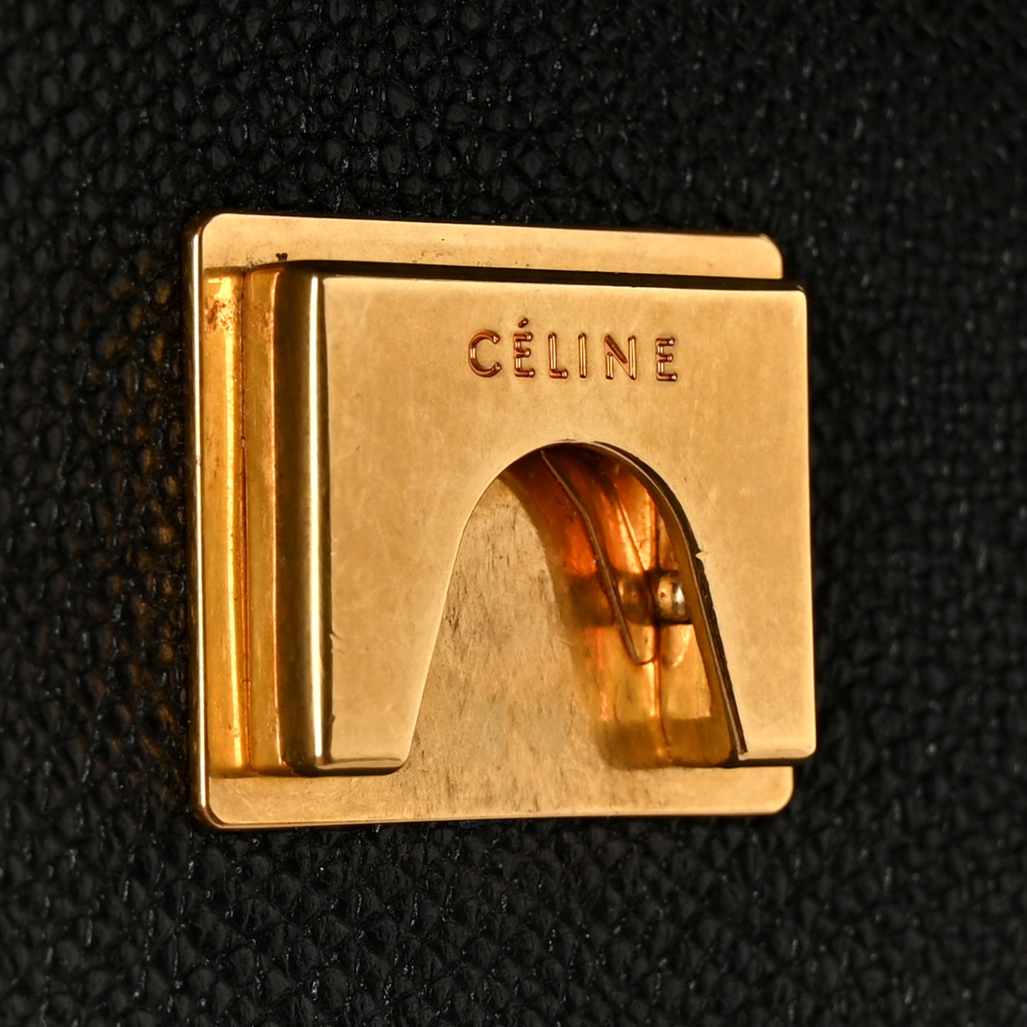 Grained Calfskin Mini Belt Bag Black
