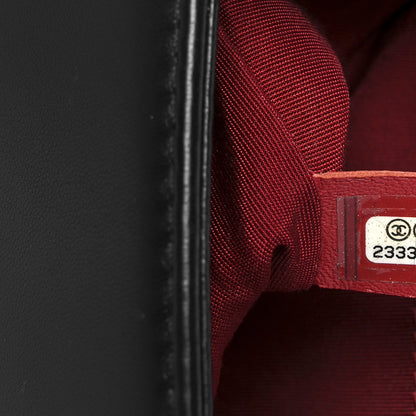 Chanel Lambskin Quilted Medium Boy Flap Dark Red Black 7 of 10
