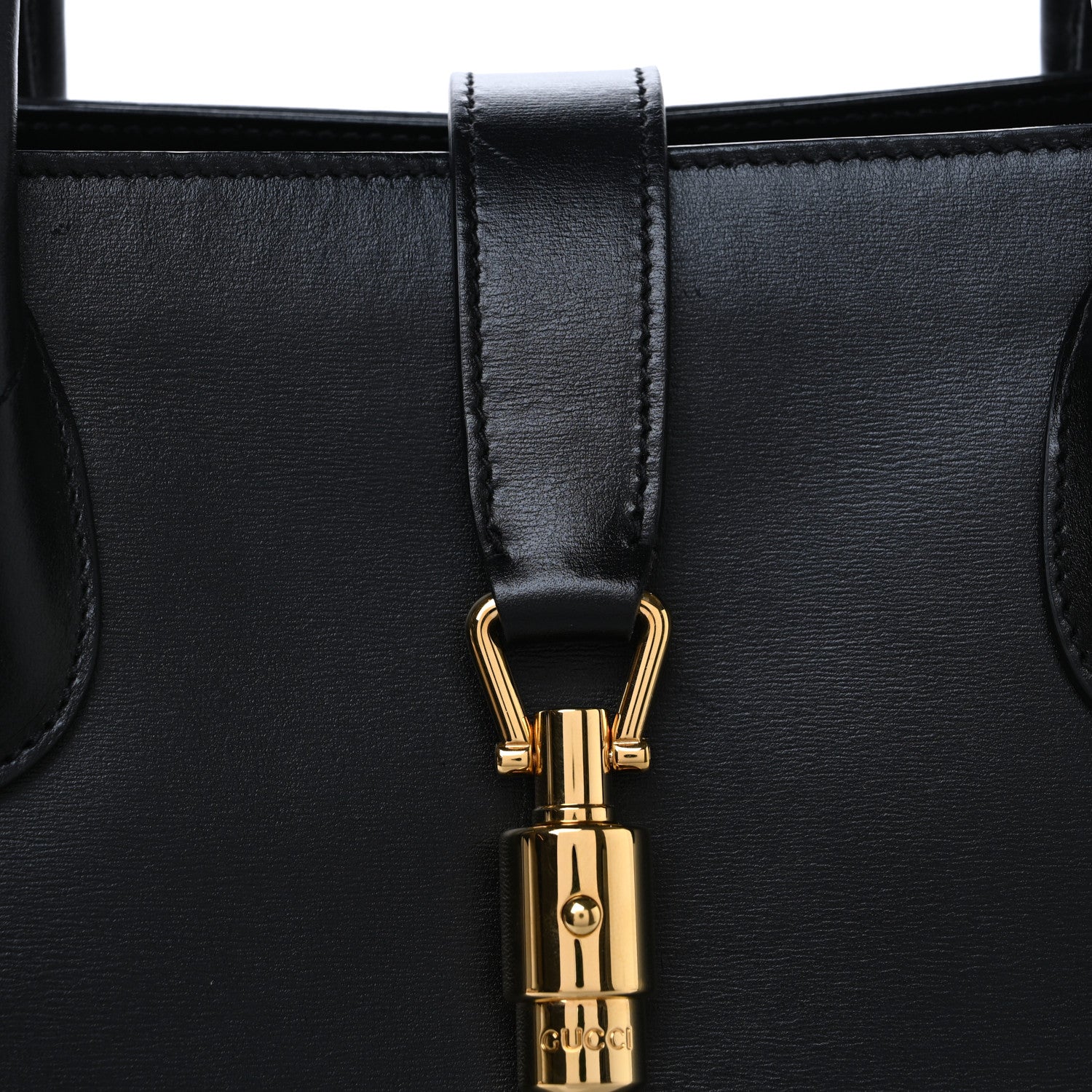 Gucci Boarded Plutone Calfskin Medium Jackie 1961 Tote Black 8 of 11
