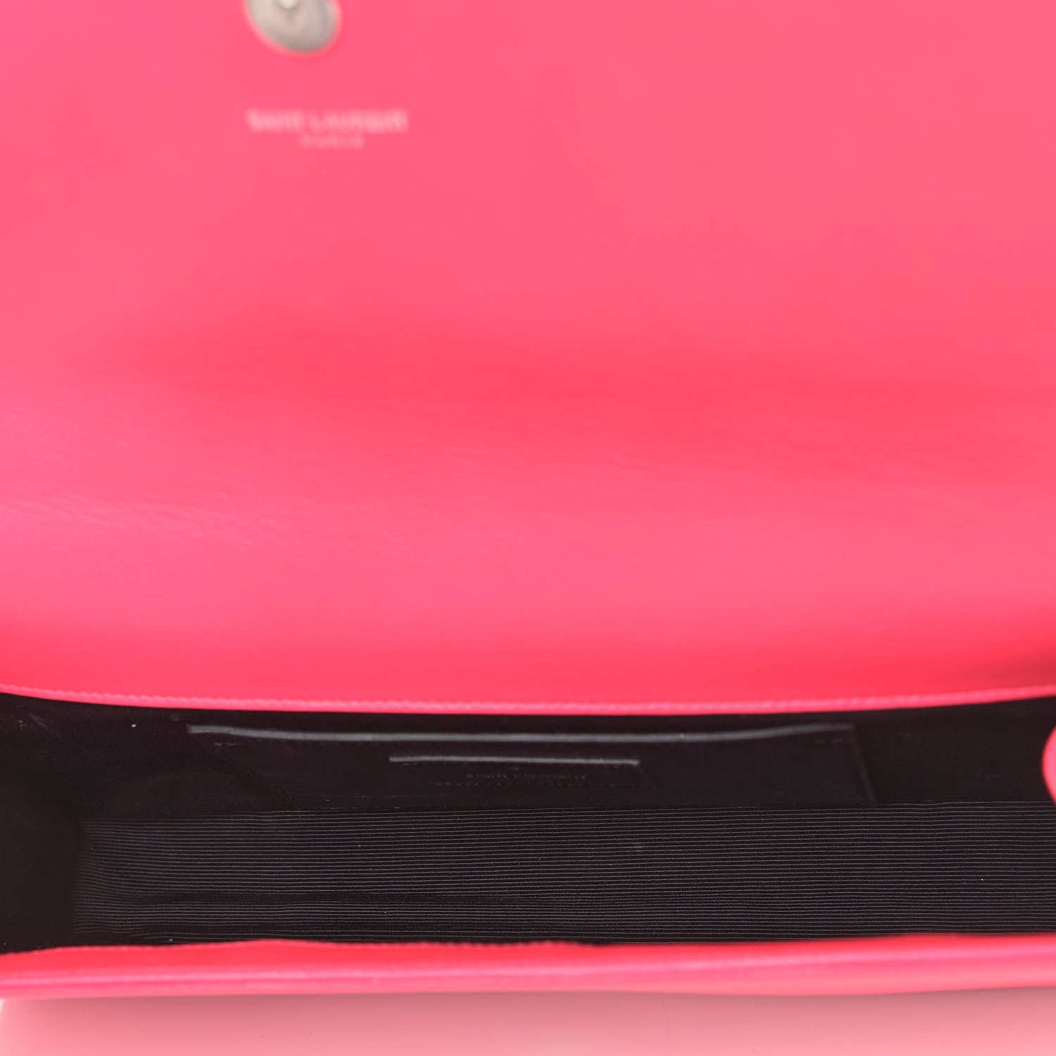 Saint Laurent Calfskin Classic Monogram Cassandre Clutch Lipstick Fuchsia 5 of 9