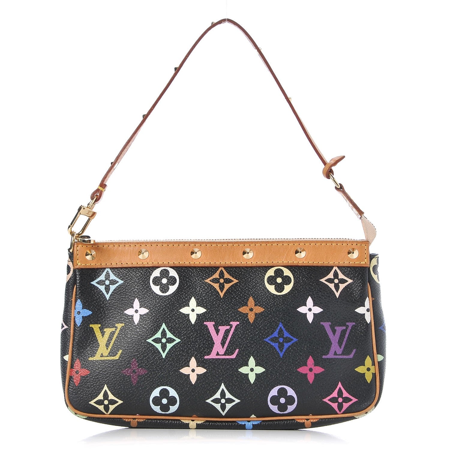 Louis Vuitton Monogram Multicolor Pochette Accessories Black 1 of 9