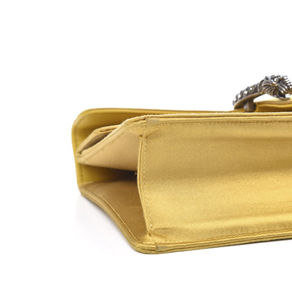 Gucci Satin Silk Crystal Small Dionysus Shoulder Bag Gold Black Diamond 9 of 12
