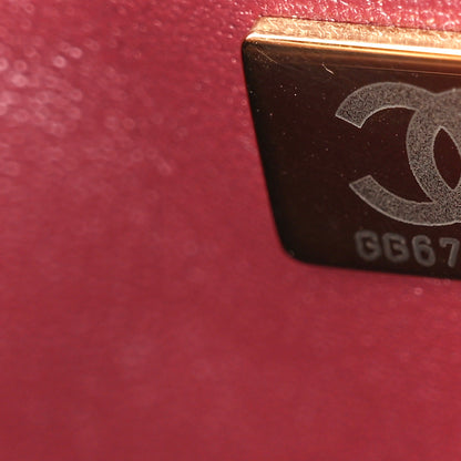 Chanel Lambskin Metal Quilted Mini Top Handle Rectangular Flap Burgundy 8 of 11