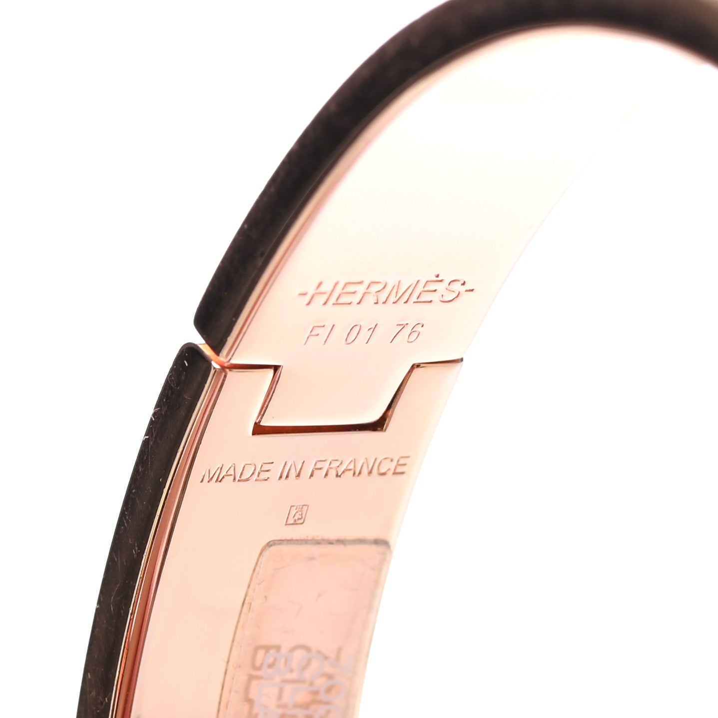 Enamel Narrow Clic Clac H Bracelet PM White