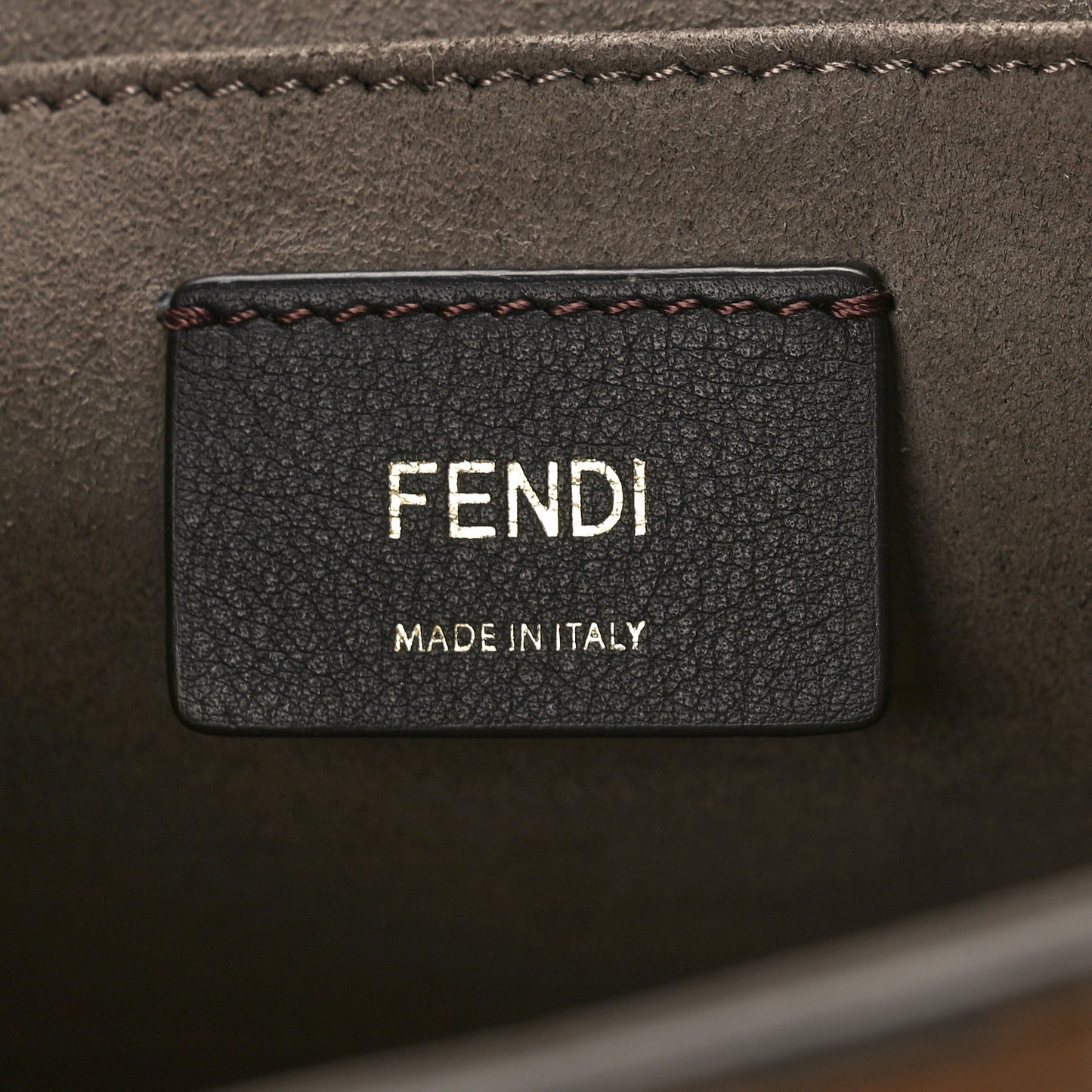 Vitello Century F is Fendi Bi-Color FF 1974 Embossed Kan I Shoulder Bag Maya Black