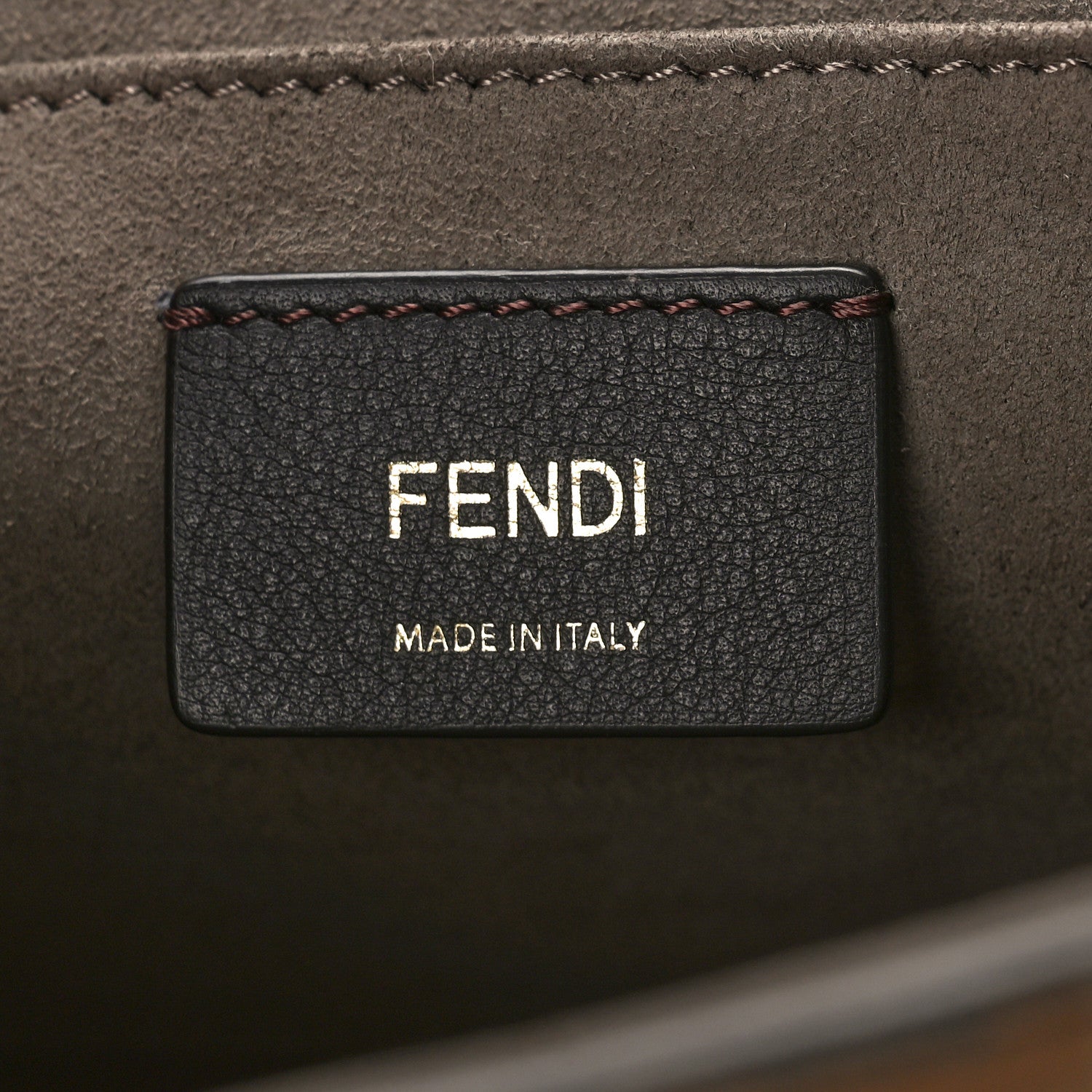 Fendi Vitello Century F is Fendi Bi-Color FF 1974 Embossed Kan I Shoulder Bag Maya Black 6 of 9